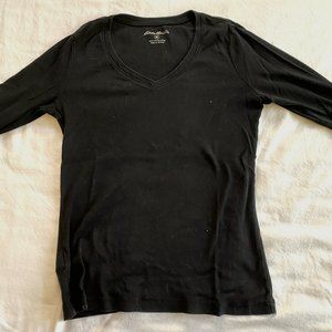 Eddie Bauer Long Sleeved Top in Black Women's M
